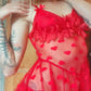 Valentina – Romantisches rotes Tüllnachthemd