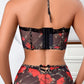 Beatriz - Rotes und schwarzes Blumenset