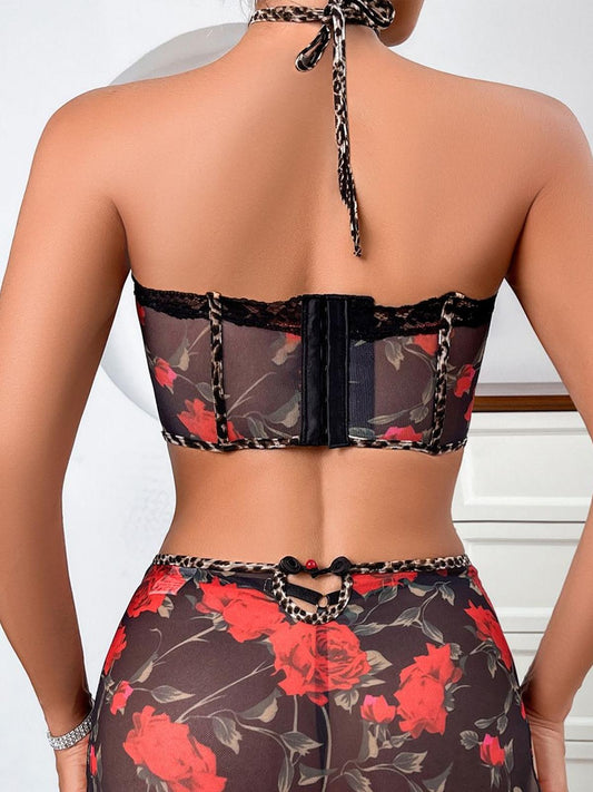 Beatriz - Rotes und schwarzes Blumenset