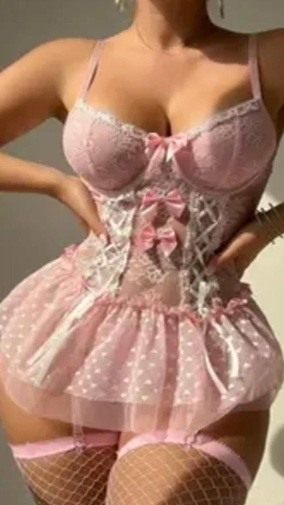 Isaline - Pink Corset and Sexy Petticoat