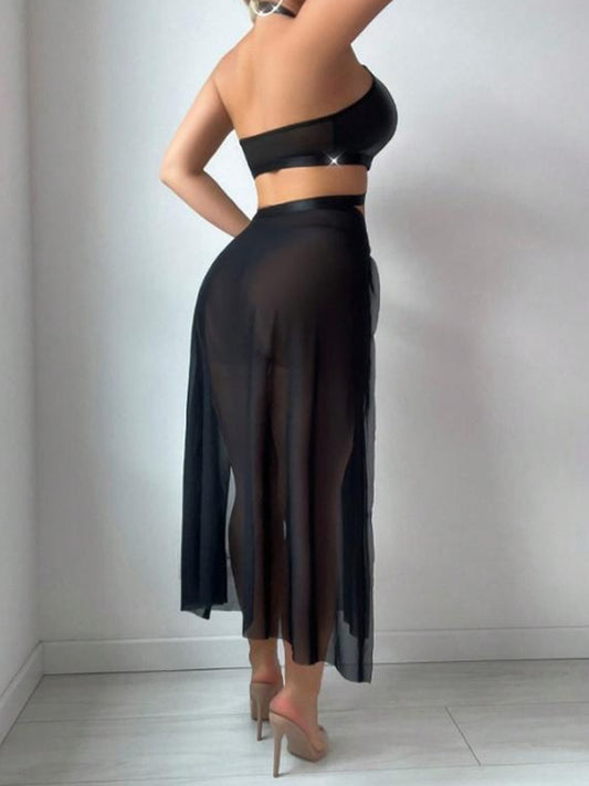 Padmey - Black Sparkle Outfit with Chains
