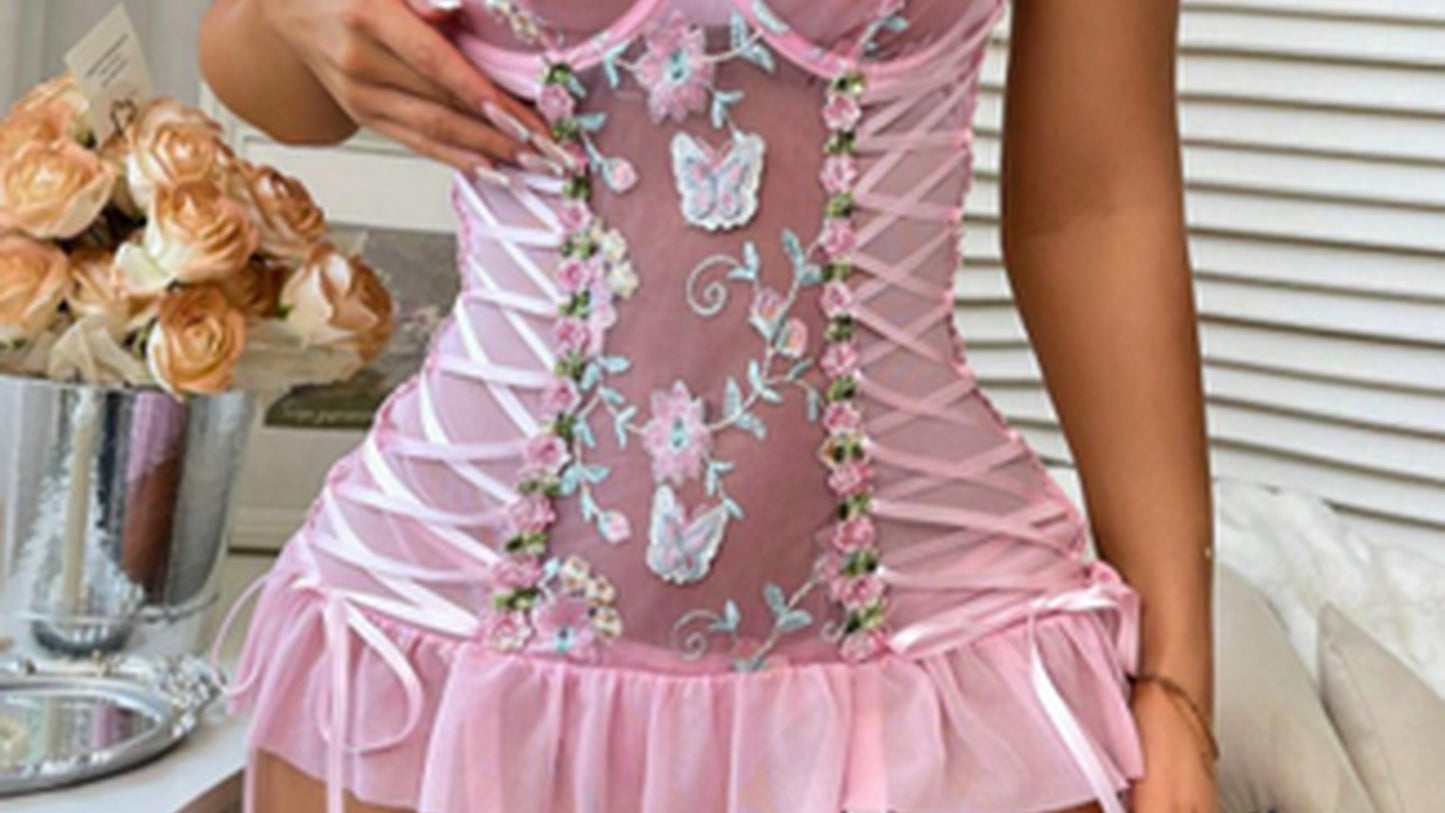 Rosalie - Romantic Pink Corset Set
