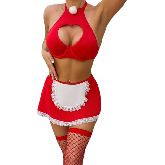 Alessandra - Seductive Outfit with Apron and Stockings