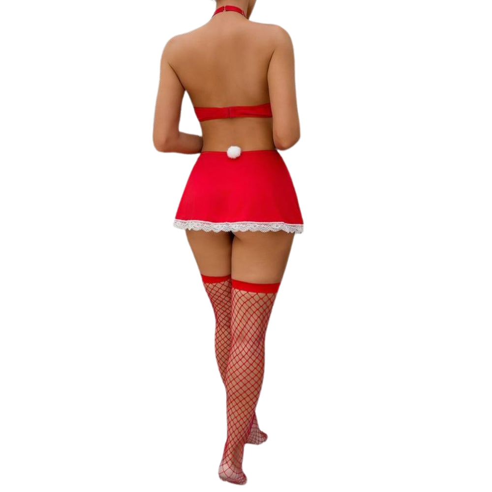 Alessandra - Tenue Séduisante avec Tablier et Bas