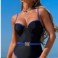 Azura - Schwarzblauer Badeanzug mit Schnalle