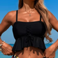 Calypso - Black Bustier Swimsuit Floral Briefs