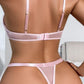 Chloé – BH- und Tanga-Set aus zartrosa Satin
