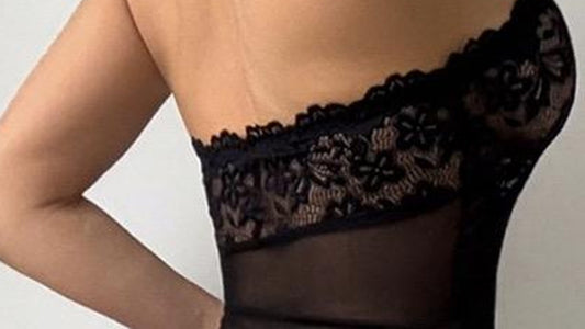 Dina - Light black nightgown + Thong