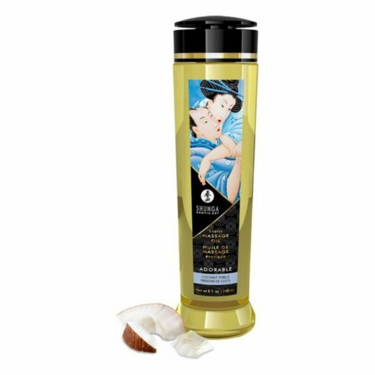 Shunga Coconut Thrills Erotisches Massageöl – 240 ml