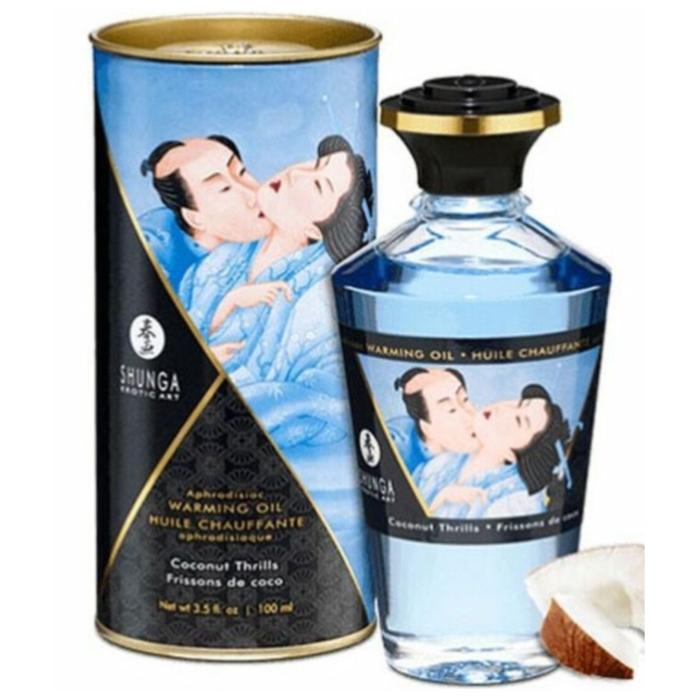 Shunga Aphrodisiac Warming Oil – Coconut Chills – 100 ml