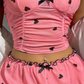 Kim - Delicate pink shorty pajamas