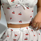 Lola - Zartes Pyjama-Set mit weißem Trägertop und Shorts