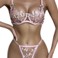Louane - Light bra set - thong - Butterfly patterns
