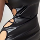 Mia - Kurzes, figurbetontes Kleid aus Kunstleder