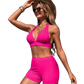 Naïa - Pink triangle shorty swimsuit